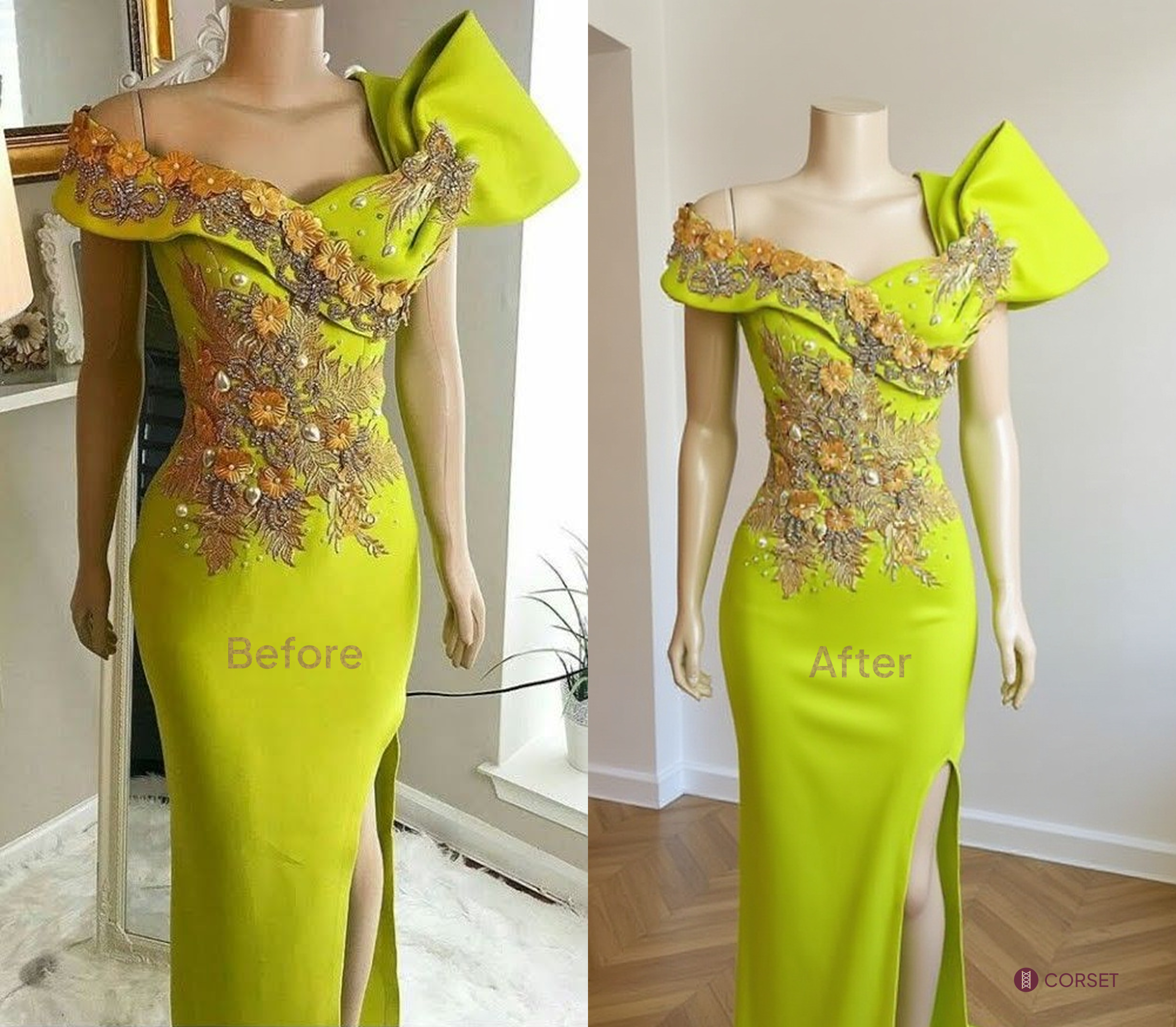 Corset Studio before and after